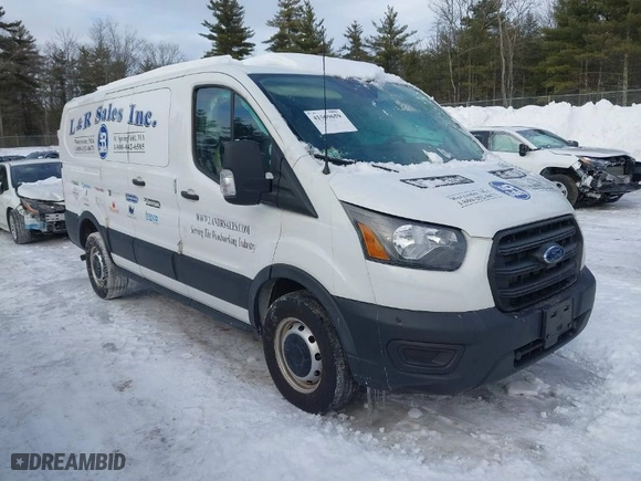 2020 Ford Transit Cargo Van with VIN 1FTBR1Y81LKB69791, listed as a IAAI auction lot 41569659 with 96,935 mi miles. Bid and sale history available at carsss.com. Image 1.