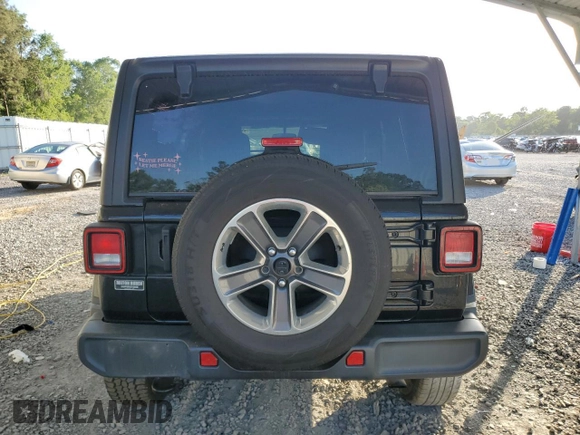 2021 Jeep Wrangler Unlimited Sahara with VIN 1C4HJXEN3MW539731, listed as a Copart auction lot 55119785 with 84,054 mi miles and Salvage title. Bid and sale history available at DreamBid. Image 6.