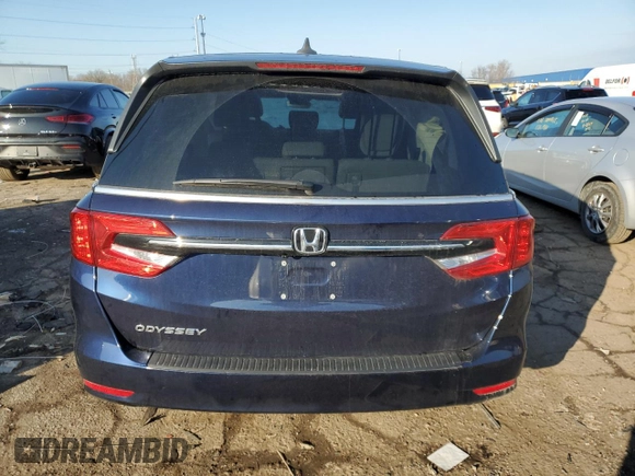 2024 Honda Odyssey EX-L with VIN 5FNRL6H69RB066846, listed as a Copart auction lot 52142105 with 9,117 mi miles and Salvage Title. Bid and sale history available at DreamBid. Image 6.
