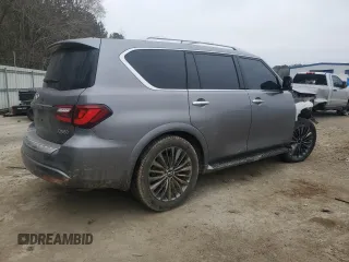 2021 Infiniti QX80 PREMIUM SELECT with VIN JN8AZ2AF0M9720509, listed as a Copart auction lot 44797505 with 52,947 mi miles and Salvage Title. Bid and sale history available at carsss.com. Image 3.