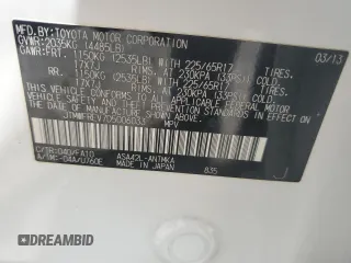 2013 Toyota RAV4 XLE with VIN JTMWFREV7D5006033, listed as a Copart auction lot 59340545 with Not provided miles and Salvage title. Bid and sale history available at DreamBid. Image 14.