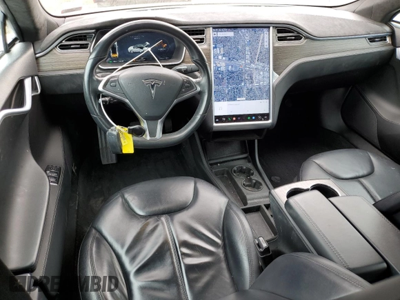 2015 Tesla Model S 85D with VIN 5YJSA1H28FFP78686, listed as a Copart auction lot 53310595 with 69,682 mi miles and Salvage Title. Bid and sale history available at carsss.com. Image 8.