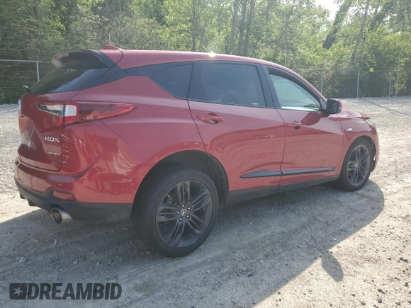 2019 Acura RDX w/A-Spec Pkg with VIN 5J8TC2H62KL008676, listed as a Copart auction lot 55479714 with 76,770 mi miles and Salvage title. Bid and sale history available at DreamBid. Image 3.