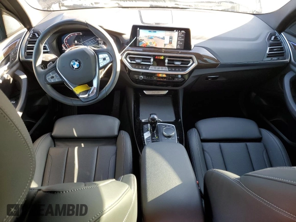 2024 BMW X3 sDrive30i with VIN 5UX43DP0XR9U58299, listed as a Copart auction lot 47617185 with 9,385 mi miles and Salvage Title. Bid and sale history available at DreamBid. Image 8.