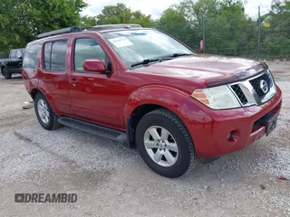 2008 Nissan Pathfinder SE with VIN 5N1AR18B18C607990, listed as a IAAI auction lot 42769734 with 176,195 mi miles and . Bid and sale history available at DreamBid. Image 1.
