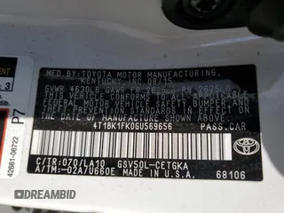 2016 Toyota Camry XSE with VIN 4T1BK1FK0GU569656, listed as a Copart auction lot 66009054 with 71,687 mi miles and Clean Title. Bid and sale history available at carsss.com. Image 12.