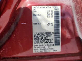 2014 Nissan Altima 2.5 SL with VIN 1N4AL3AP4EC414631, listed as a Copart auction lot 53038845 with 202,528 mi miles and Salvage Title. Bid and sale history available at carsss.com. Image 13.