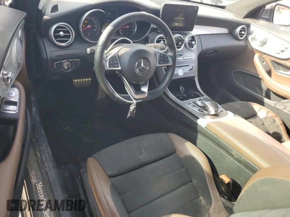 2017 Mercedes-Benz C 300 with VIN WDDWJ4JB2HF358181, listed as a Copart auction lot 47686885 with 96,762 mi miles and Salvage Title. Bid and sale history available at carsss.com. Image 8.