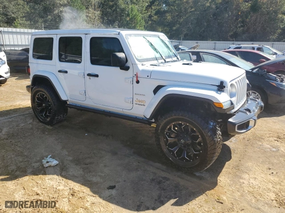 2020 Jeep Wrangler Unlimited North Edition with VIN 1C4HJXEN5LW188285, listed as a Copart auction lot 75163364 with 0 mi miles and Salvage Title. Bid and sale history available at carsss.com. Image 4.