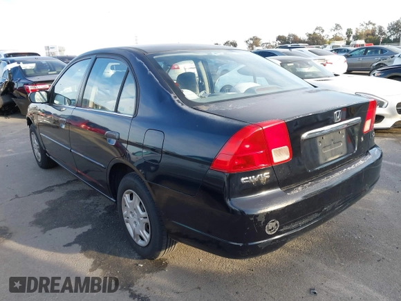 2001 Honda Civic LX with VIN 2HGES16501H619916, listed as a IAAI auction lot 41599951 with 230,395 mi miles. Bid and sale history available at carsss.com. Image 3.