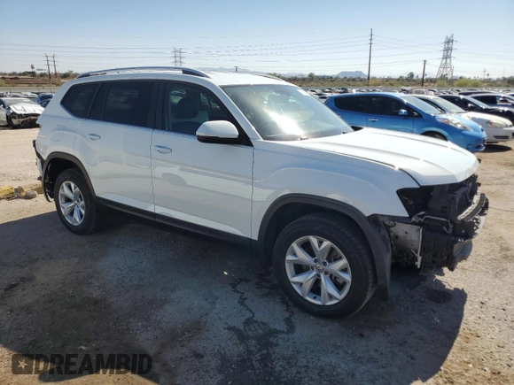 2019 Volkswagen Atlas SE with VIN 1V2DR2CA2KC533880, listed as a Copart auction lot 57353705 with 104,110 mi miles and Salvage title. Bid and sale history available at DreamBid. Image 4.