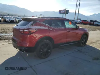 2021 Chevrolet Blazer RS with VIN 3GNKBKRS4MS534871, listed as a Copart auction lot 51382725 with 45,397 mi miles and Salvage title. Bid and sale history available at DreamBid. Image 3.