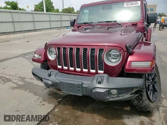 2021 Jeep Wrangler Unlimited Sahara с VIN 1C4JJXP6XMW676754, выставлен на аукционе Copart как лот 58538655 с пробегом 49 785 миль миль и Списание • Salvage title. История ставок и продаж доступна на DreamBid. Изображение 14.
