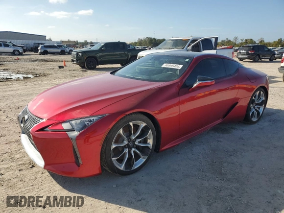 2022 Lexus LC with VIN JTHBP5AY7NA104717, listed as a Copart auction lot 80895404 with 0 mi miles and Non Repairable. Bid and sale history available at carsss.com. Image 1.