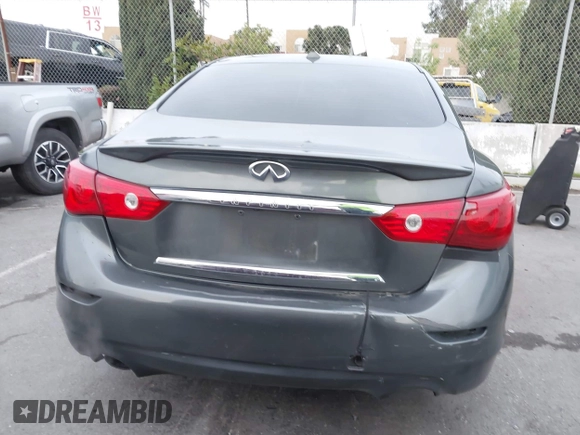 2015 Infiniti Q50 Premium with VIN JN1BV7AP1FM355875, listed as a IAAI auction lot 41777679 with 100,827 mi miles. Bid and sale history available at carsss.com. Image 17.
