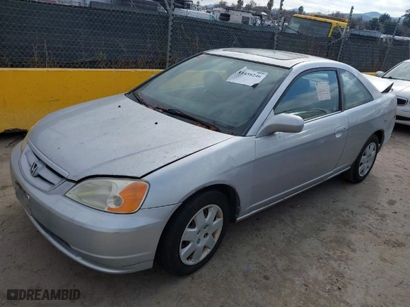 2001 Honda Civic EX with VIN 1HGEM22921L010676, listed as a IAAI auction lot 41458246 with 206,708 mi miles. Bid and sale history available at carsss.com. Image 2.