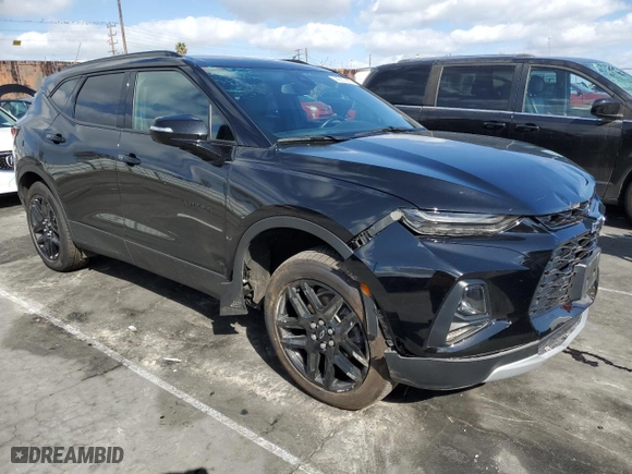 2022 Chevrolet Blazer LT with VIN 3GNKBDRS3NS123491, listed as a Copart auction lot 44067265 with 52,836 mi miles and Salvage Title. Bid and sale history available at carsss.com. Image 4.