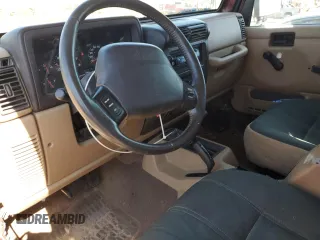 2002 Jeep Wrangler Sahara with VIN 1J4FA59S12P704608, listed as a Copart auction lot 69146504 with 125,920 mi miles and Salvage Title. Bid and sale history available at carsss.com. Image 8.