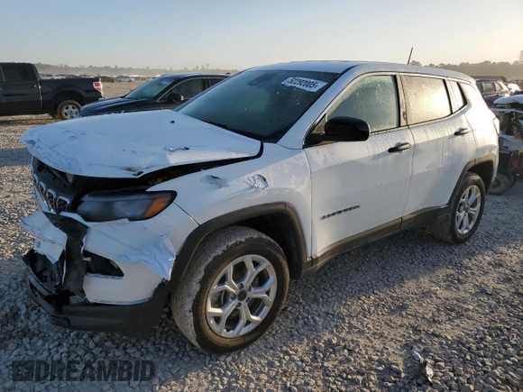2025 Jeep Compass Sport with VIN 3C4NJDAN9ST516030, listed as a Copart auction lot 52292005 with 2,094 mi miles and Salvage title. Bid and sale history available at DreamBid. Image 1.