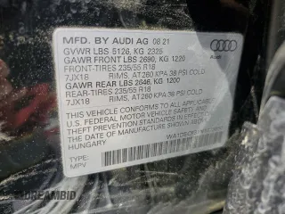 2022 Audi Q3 S line Premium z VIN WA1DECF31N1018850, wystawiony jako Copart lot #52559035 z przebiegiem 44 466 mil mil oraz Szkoda całkowita • Salvage title. Historia ofert i sprzedaży dostępna na DreamBid. Obrazek 14.