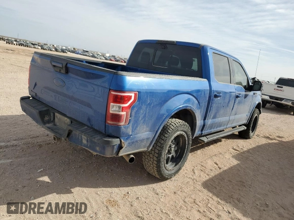 2018 Ford F-150 XL with VIN 1FTEW1C59JKF70876, listed as a Copart auction lot 51387935 with 165,595 mi miles and Salvage Title. Bid and sale history available at carsss.com. Image 3.
