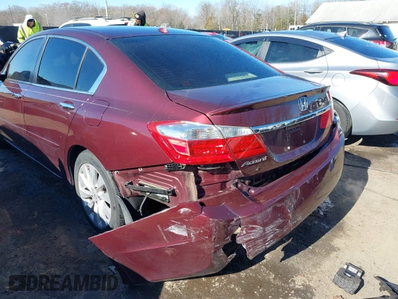 2013 Honda Accord Sdn EX-L with VIN 1HGCR2F86DA272193, listed as a IAAI auction lot 41873222 with 147,809 mi miles. Bid and sale history available at carsss.com. Image 6.