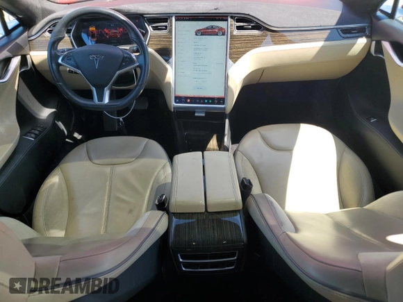 2014 Tesla Model S 60 with VIN 5YJSA1H17EFP64266, listed as a Copart auction lot 61678485 with 104,160 mi miles and Salvage title. Bid and sale history available at DreamBid. Image 8.