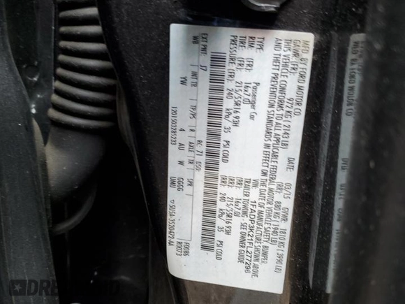 2015 Ford Focus SE with VIN 1FADP3K21FL277296, listed as a Copart auction lot 52252855 with 94,583 mi miles and Salvage Title. Bid and sale history available at carsss.com. Image 14.