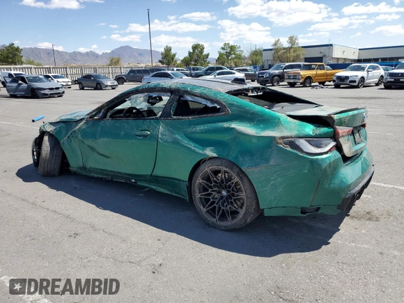 2022 BMW M4 Competition xDrive with VIN WBS43AZ06NCK19447, listed as a Copart auction lot 70302374 with 23,829 mi miles and Salvage Title. Bid and sale history available at carsss.com. Image 2.