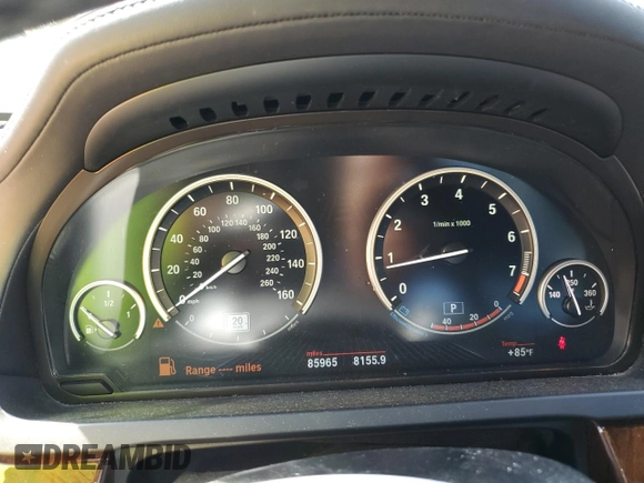 2013 BMW 7 Series 750Li xDrive with VIN WBAYF8C5XDD140544, listed as a Copart auction lot 59360214 with 85,965 mi miles and Salvage title. Bid and sale history available at DreamBid. Image 9.