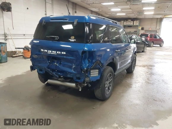 2024 Ford Bronco Sport Big Bend with VIN 3FMCR9B61RRF72020, listed as a IAAI auction lot 42188623 with 605 mi miles and . Bid and sale history available at DreamBid. Image 4.