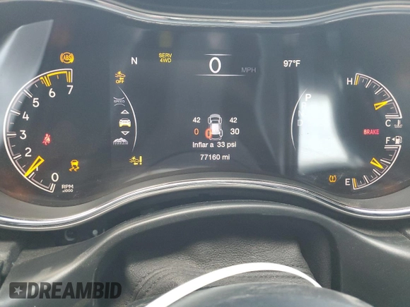 2019 Jeep Grand Cherokee Trailhawk with VIN 1C4RJFLT4KC787940, listed as a Copart auction lot 60883895 with 77,160 mi miles and Salvage title. Bid and sale history available at DreamBid. Image 9.