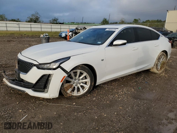 2022 Cadillac CT5 Luxury with VIN 1G6DW5RK8N0129874, listed as a Copart auction lot 79692414 with 35,773 mi miles and Salvage Title. Bid and sale history available at carsss.com. Image 1.