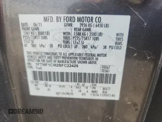 2011 Ford F-150 XL with VIN 1FTMF1CM2BFC22429, listed as a Copart auction lot 60683045 with 175,947 mi miles and Non repairable. Bid and sale history available at DreamBid. Image 12.