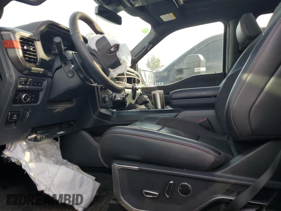 2024 Ford F-150 Raptor with VIN 1FTFW1RG9RFA65096, listed as a Copart auction lot 43702405 with 21,959 mi miles and Salvage Title. Bid and sale history available at DreamBid. Image 7.