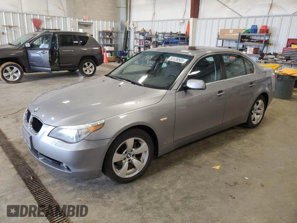2004 BMW 5 Series 530i with VIN WBANA73554B812937, listed as a Copart auction lot 55138505 with 120,061 mi miles and Clean Title. Bid and sale history available at DreamBid. Image 1.
