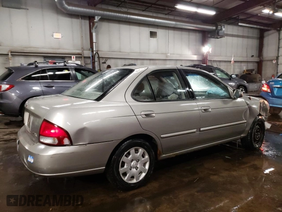 2001 Nissan Sentra GXE with VIN 3N1CB51D51L525519, listed as a Copart auction lot 89087075 with 164,990 mi miles and Salvage title. Bid and sale history available at DreamBid. Image 3.