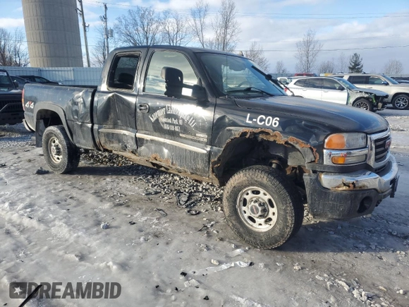 2006 GMC Sierra 2500HD SLT with VIN 1GTHK29D56E291203, listed as a Copart auction lot 43912665 with Not provided miles and Salvage title. Bid and sale history available at DreamBid. Image 4.