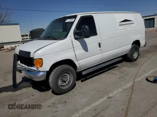2007 Ford Econoline Cargo Commercial with VIN 1FTNE14W27DA67102, listed as a Copart auction lot 47770305 with 579,541 mi miles and Salvage Title. Bid and sale history available at DreamBid. Image 1.