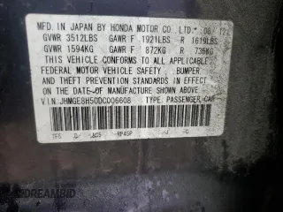 2013 Honda Fit Sport with VIN JHMGE8H50DC006608, listed as a Copart auction lot 44810935 with 96,280 mi miles and Salvage Title. Bid and sale history available at carsss.com. Image 12.
