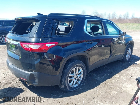 2019 Chevrolet Traverse LT Cloth with VIN 1GNEVGKW1KJ193586, listed as a IAAI auction lot 42044908 with 137,823 mi miles. Bid and sale history available at carsss.com. Image 4.