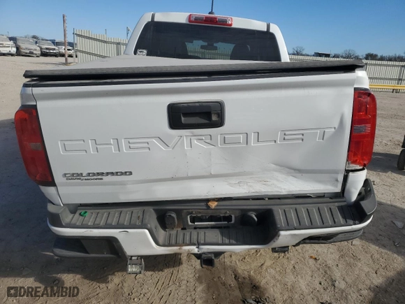2021 Chevrolet Colorado 2WD Work Truck with VIN 1GCGSBEA2M1192933, listed as a Copart auction lot 83776604 with 67,846 mi miles and Salvage Title. Bid and sale history available at carsss.com. Image 6.