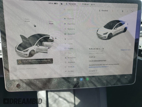 2021 Tesla Model 3 Long Range z VIN 5YJ3E1EB2MF007067, wystawiony jako Copart lot #52584715 z przebiegiem 31 311 mil mil oraz Szkoda całkowita • Salvage title. Historia ofert i sprzedaży dostępna na DreamBid. Obrazek 9.