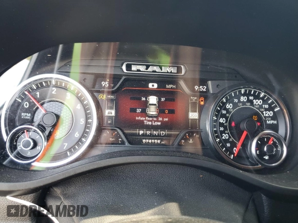 2021 Ram 1500 Lone Star with VIN 1C6RREFT0MN629091, listed as a Copart auction lot 62813465 with 74,154 mi miles and Salvage title. Bid and sale history available at DreamBid. Image 9.