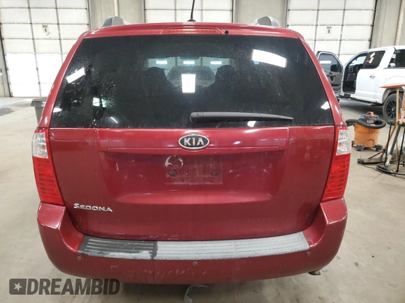 2010 Kia Sedona LX with VIN KNDMG4C31A6335308, listed as a Copart auction lot 50356855 with 191,961 mi miles and Clean Title. Bid and sale history available at carsss.com. Image 6.