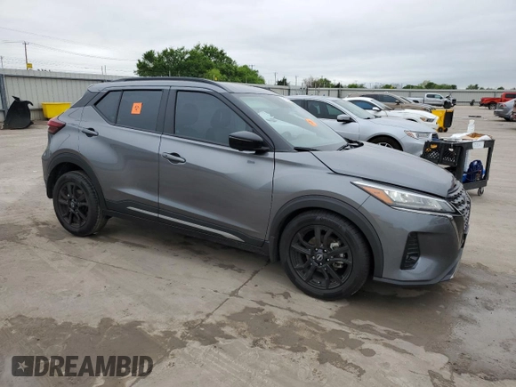 2024 Nissan Kicks SR with VIN 3N1CP5DV8RL471439, listed as a Copart auction lot 51824445 with 49,879 mi miles and Salvage Title. Bid and sale history available at DreamBid. Image 4.