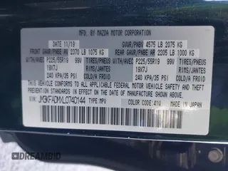 2020 Mazda CX-5 Grand Touring z VIN JM3KFADMXL0740144, wystawiony jako IAAI lot #41830203 z przebiegiem 70 535 mil mil oraz . Historia ofert i sprzedaży dostępna na DreamBid. Obrazek 9.