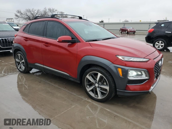 2021 Hyundai Kona Limited with VIN KM8K33A57MU600861, listed as a Copart auction lot 45422175 with 70,554 mi miles and Salvage Title. Bid and sale history available at carsss.com. Image 4.