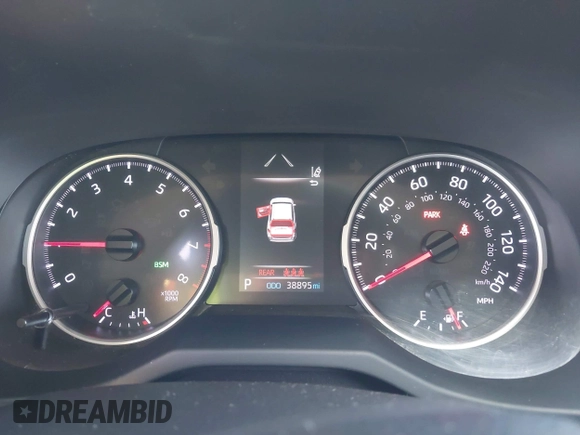 2019 Toyota RAV4 XLE with VIN JTMP1RFV9KD522379, listed as a IAAI auction lot 42002573 with 38,895 mi miles and . Bid and sale history available at DreamBid. Image 7.