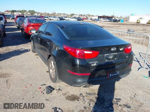 2015 Kia Optima LX with VIN 5XXGM4A75FG350916, listed as a IAAI auction lot 41279240 with 1 mi miles. Bid and sale history available at carsss.com. Image 3.